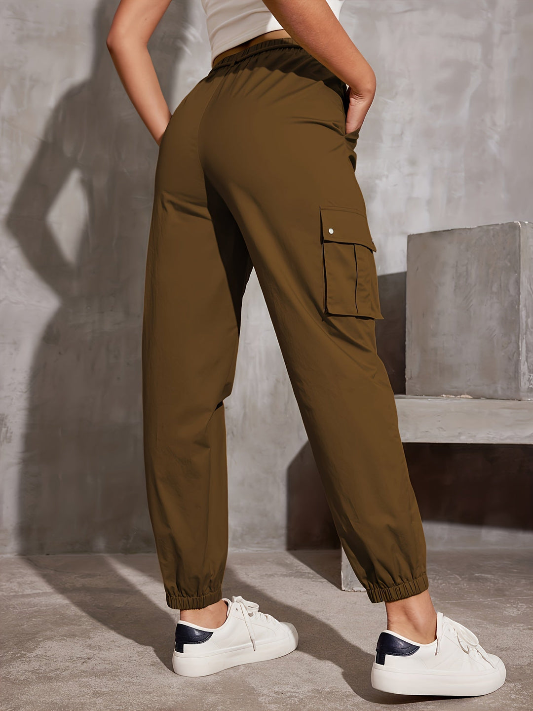 Levoire | Pantalons Cargo Taille Haute Uni