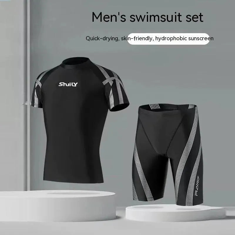 Levoire | Maillot de bain élégant pour homme avec fente Noir