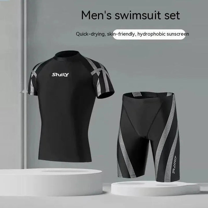 Levoire | Maillot de bain élégant pour homme avec fente Noir