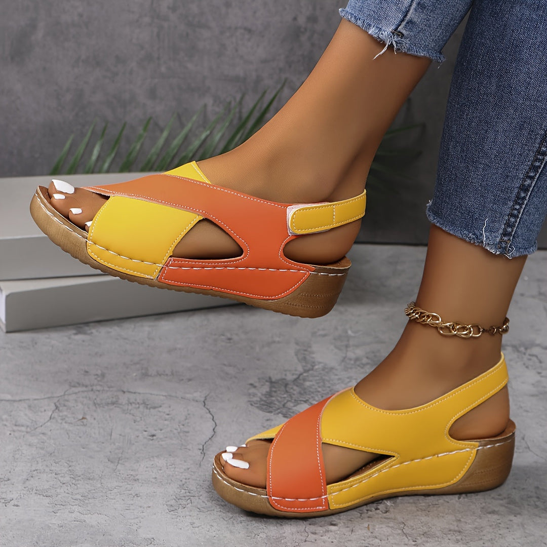 Levoire | Sandales Modernes À Blocs De Couleur Orange