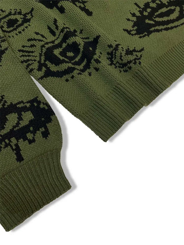 Levoire | Silmäkuvio Neule Pyöreällä Kauluksella Muodikas Ja Mukava