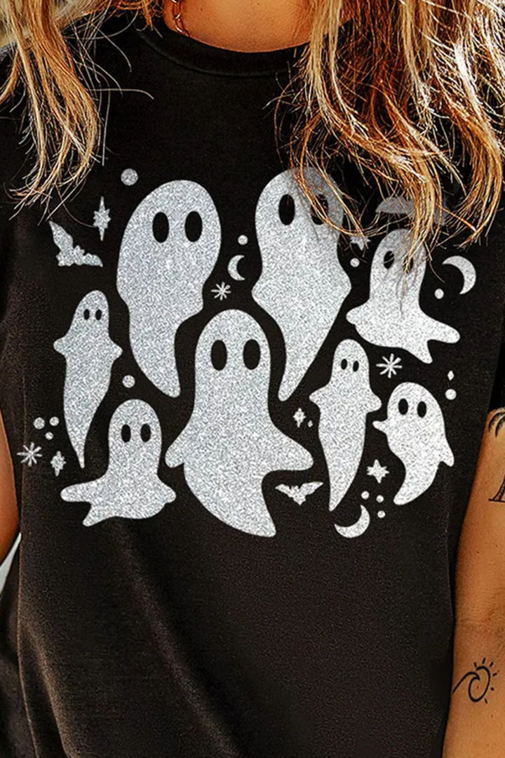 Levoire | Taille complète Ghost Col rond T-shirt à manches courtes