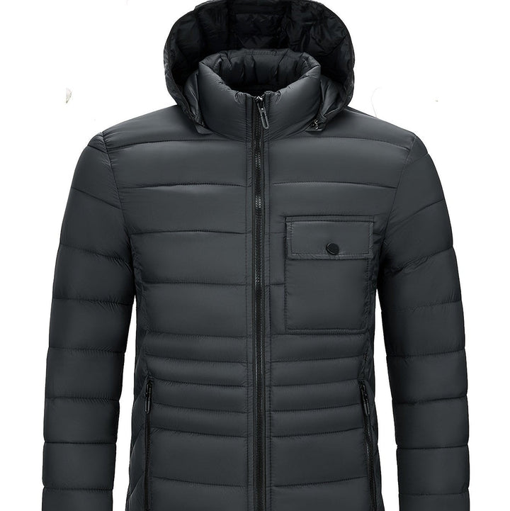 Levoire | Veste à capuche à manches longues avec zip et poches Noir