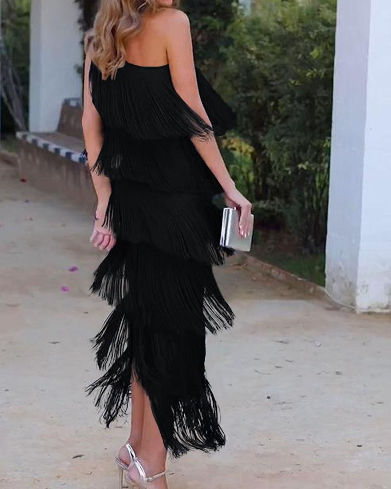 Levoire | élégante à épaules découvertes avec volants
