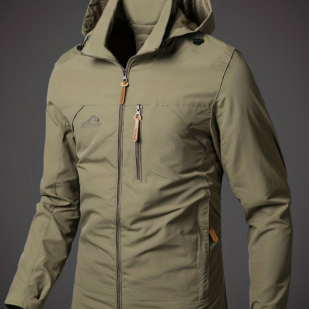 Levoire | Veste Softshell Imperméable Pour Hommes Avec Capuche Couleur kaki