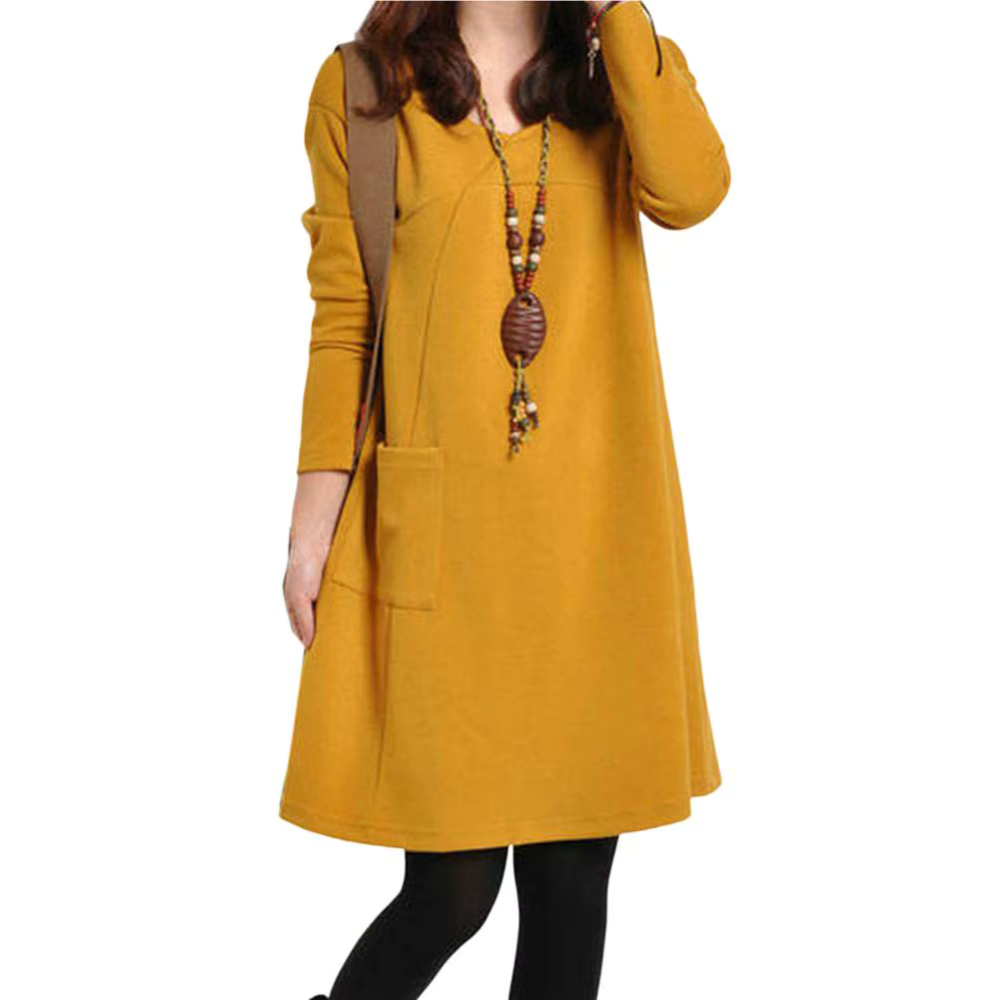 Levoire | Rento Midi Robe Boho Viehätteisellä Jaune