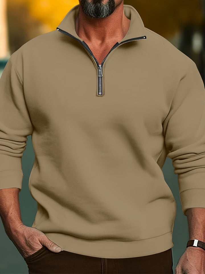Levoire | Pull-Over En Laine Pour Hommes Légèrement Extensible Avec Col Droit
