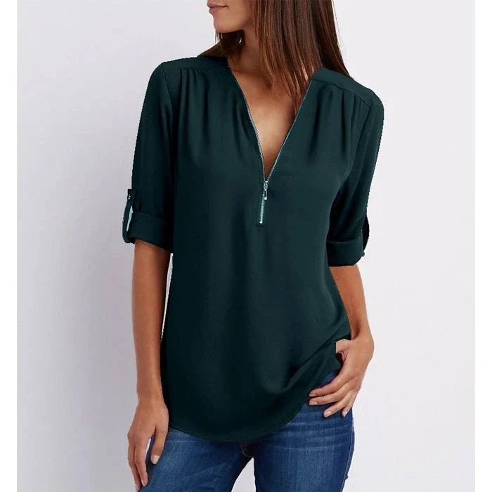 Levoire | Huppupaita avec zipper Vert foncé