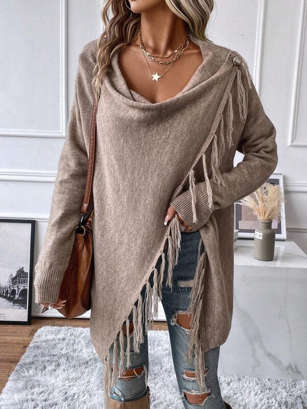 Levoire | Pull Moderne Uni à Manches Longues