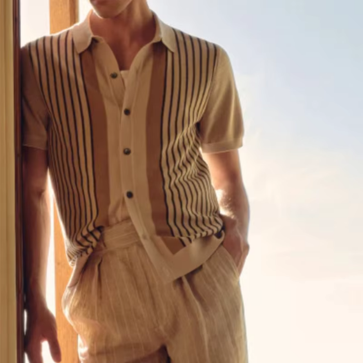Levoire | Chemise en tricot rayée