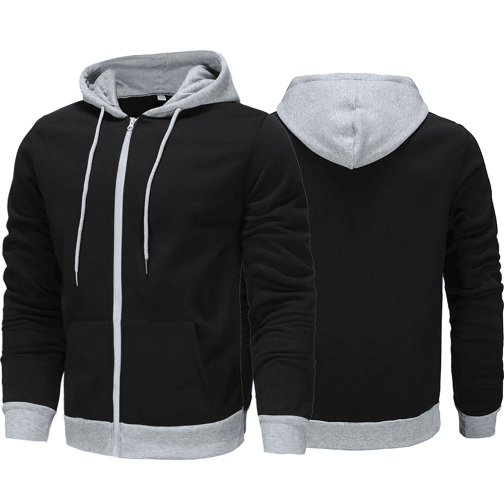 Levoire | Sweat À Capuche Classique Avec Capuche Contrastée Noir-gris