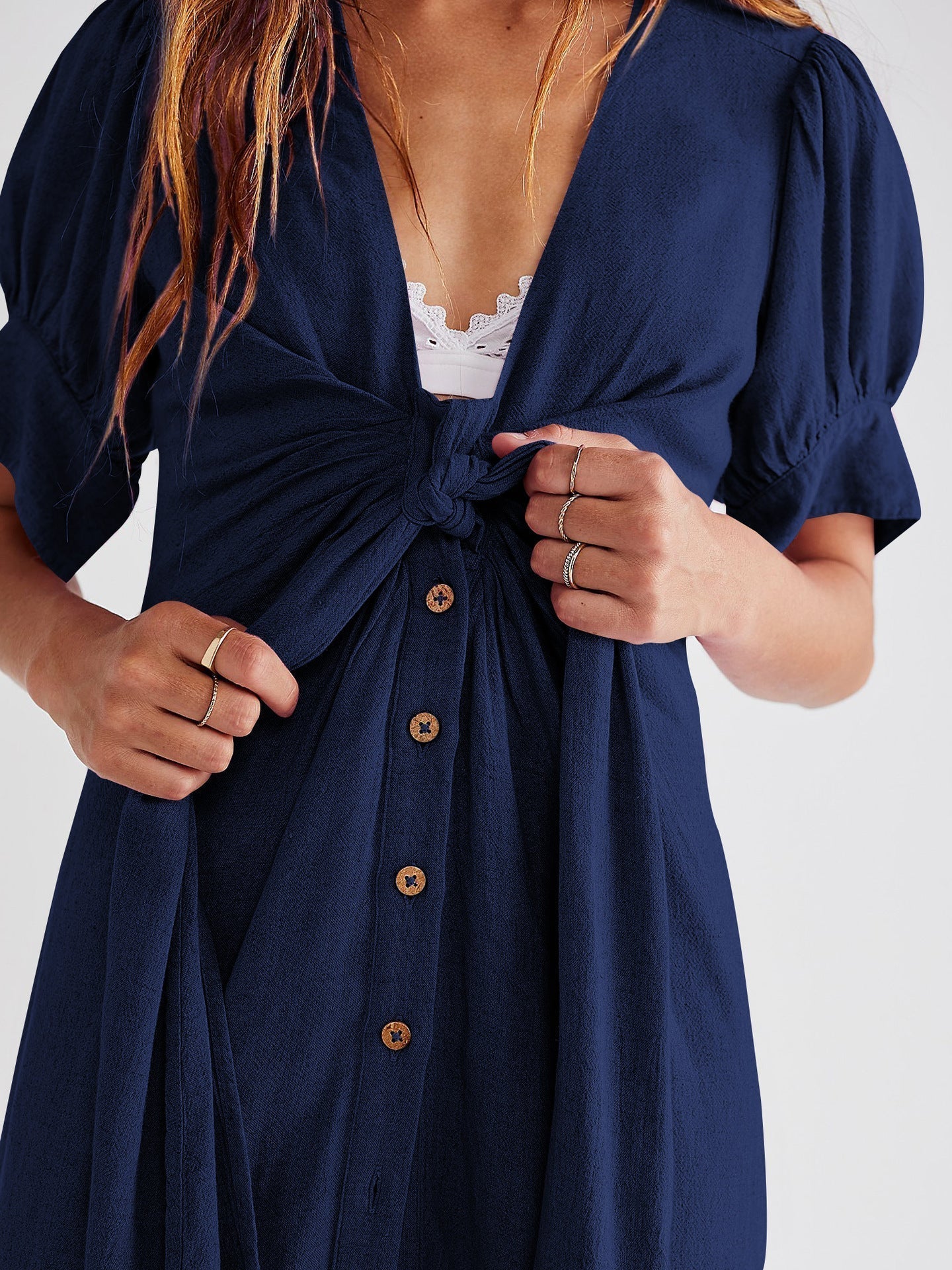 Levoire | Robe Longue Avec Fente Et Décolleté En V