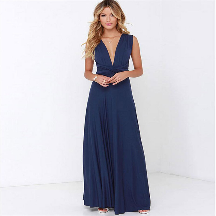 Levoire | Robe Portefeuille Pour L'Été Marine bleu