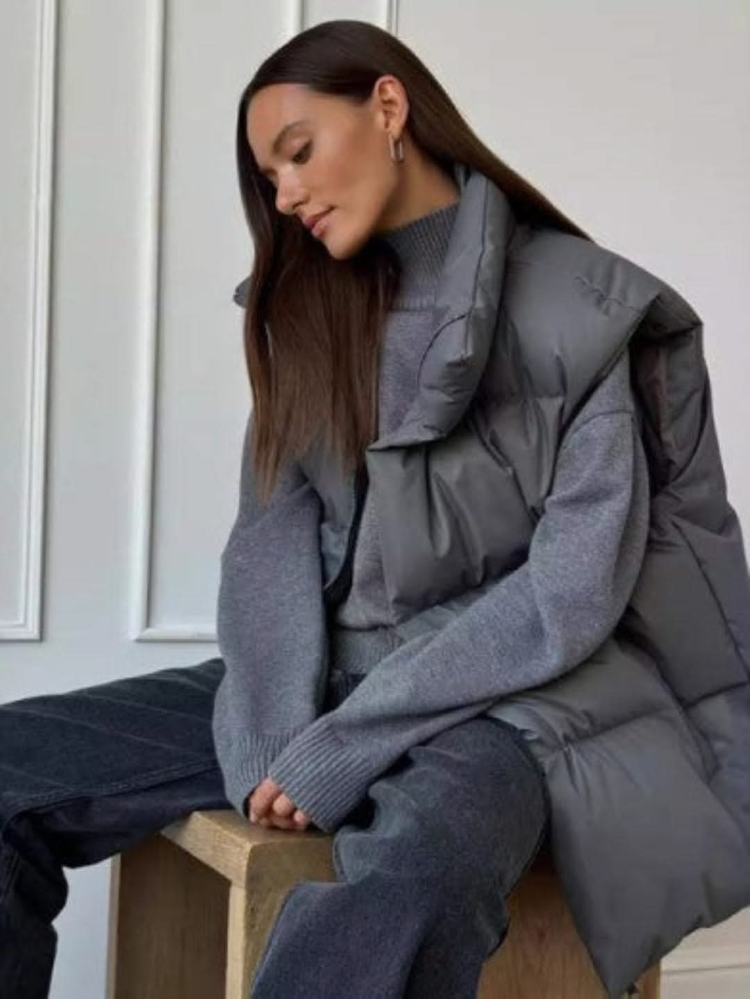 Levoire | Veste Puffer Sans Manches Pour Femmes Élégance Et Chaleur Essentielle Pour Cela Gris foncé
