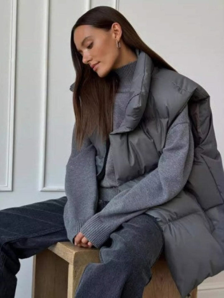 Levoire | Veste Puffer Sans Manches Pour Femmes Élégance Et Chaleur Essentielle Pour Cela Gris foncé