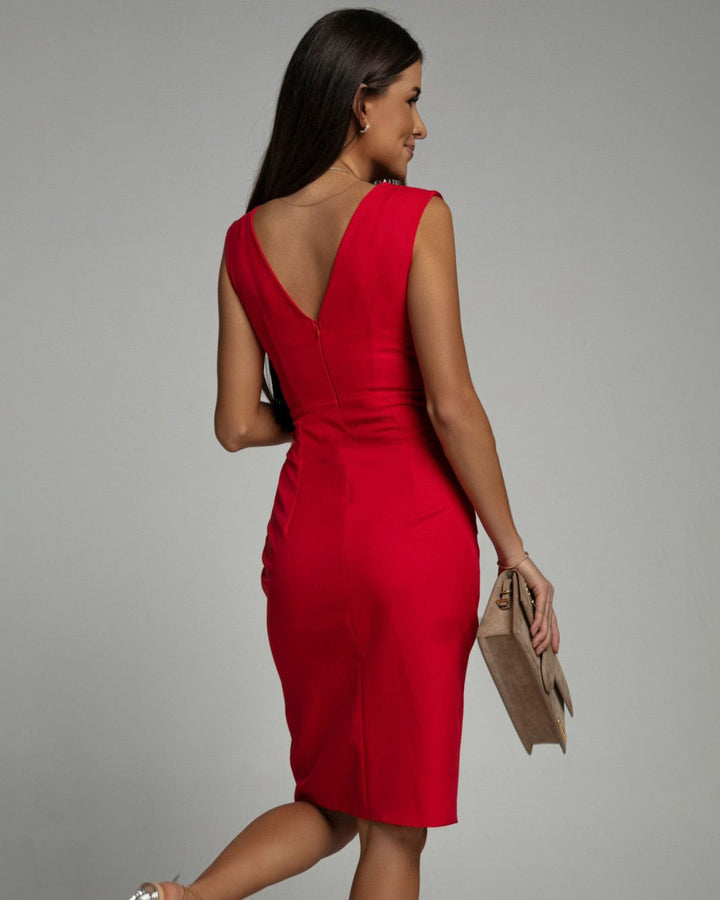Levoire | V Neck Dress With Slit