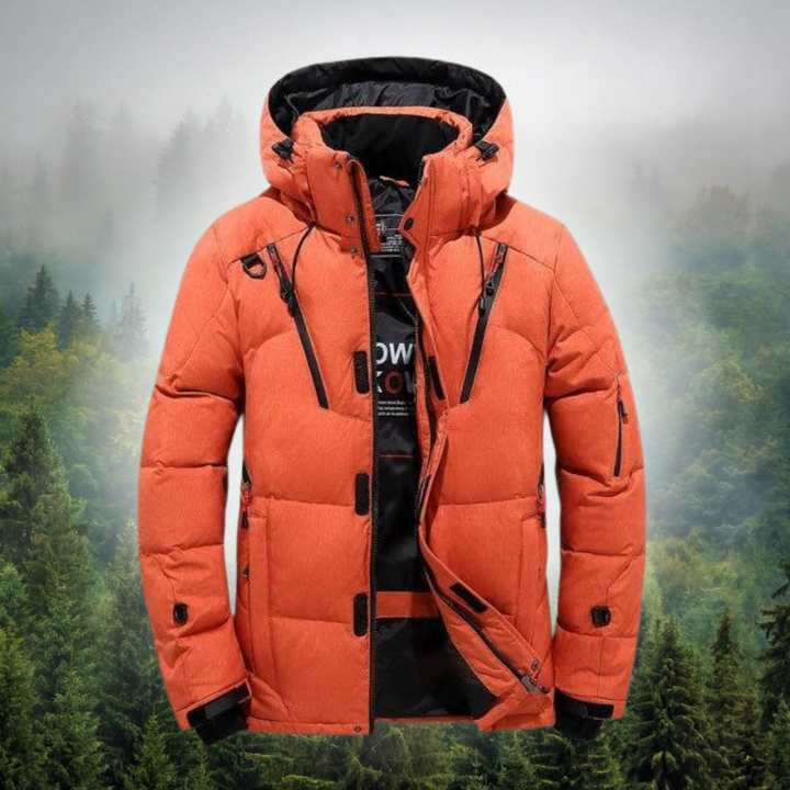 Levoire | Parka Avec Manchons, Capuche Amovible Orange