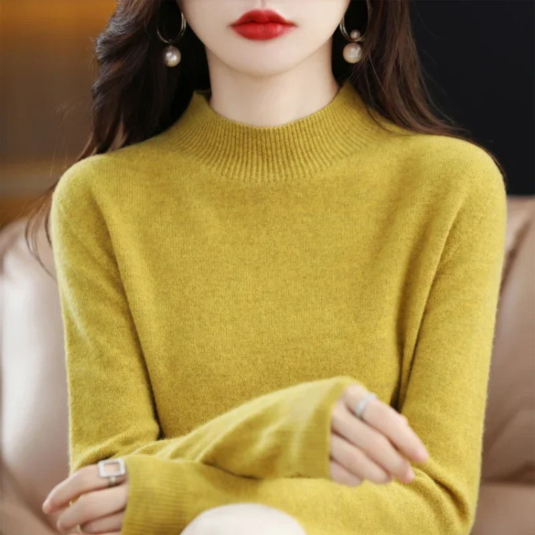 Levoire | Pull en Cachemire Doux pour Femmes Pull de Luxe pour Femmes Jaune