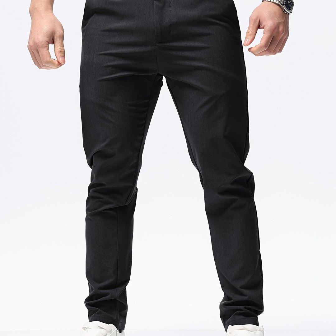 Levoire | Pantalons D'Affaires Confortables Pour Hommes Coupe Slim Noir