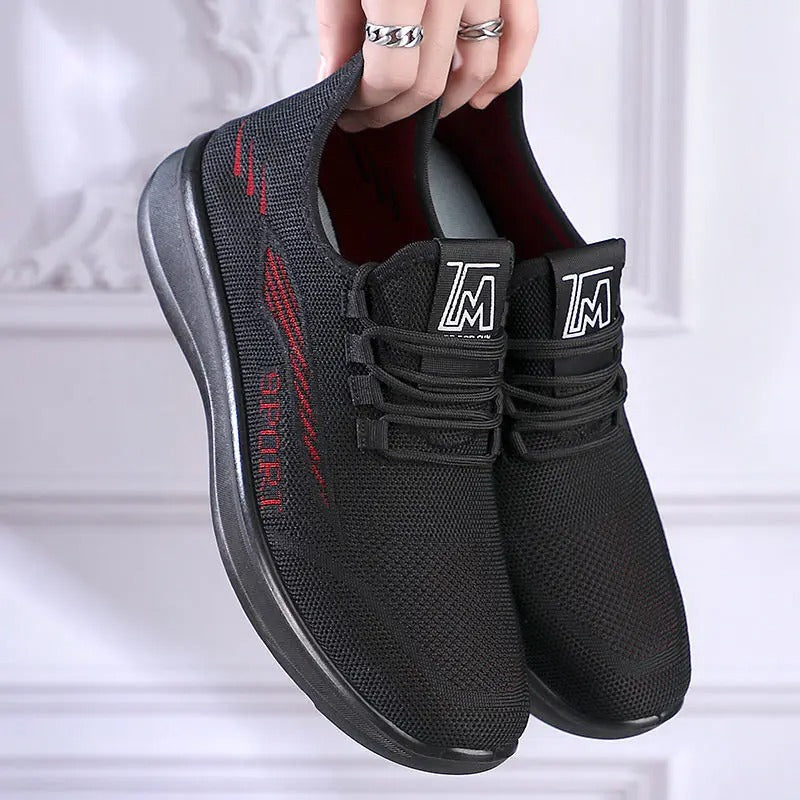 Levoire | Chaussures De Sport Légères Respirantes Noires Noir rouge