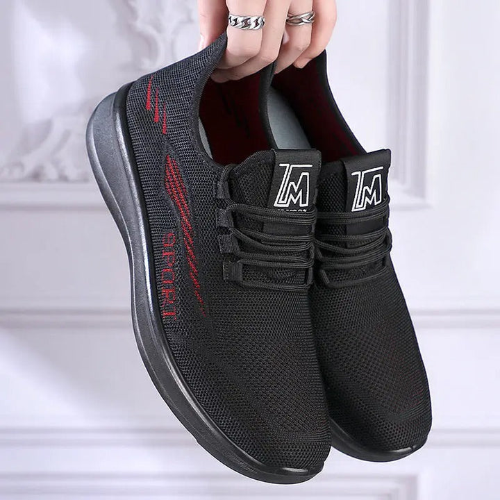 Levoire | Chaussures De Sport Légères Respirantes Noires Noir rouge