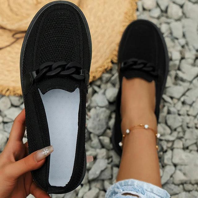 Levoire | Sneaker À Enfiler Légère Et Luxueuse Avec Détail En Chaîne Pour Femmes