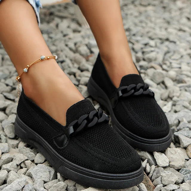 Levoire | Sneaker À Enfiler Légère Et Luxueuse Avec Détail En Chaîne Pour Femmes