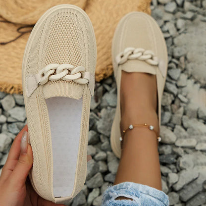 Levoire | Sneaker À Enfiler Légère Et Luxueuse Avec Détail En Chaîne Pour Femmes