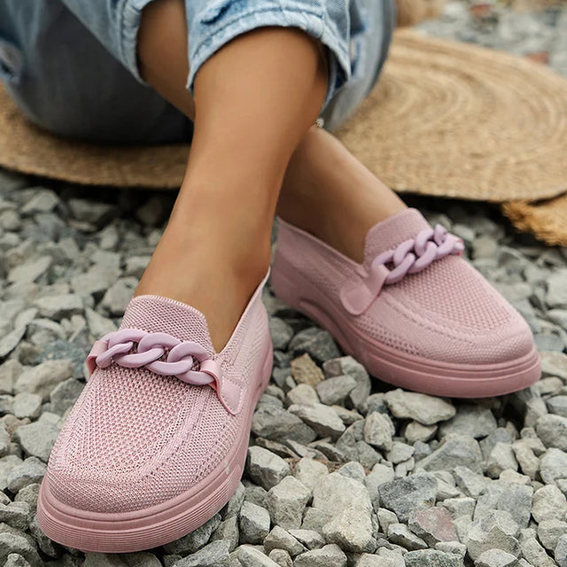 Levoire | Sneaker À Enfiler Légère Et Luxueuse Avec Détail En Chaîne Pour Femmes