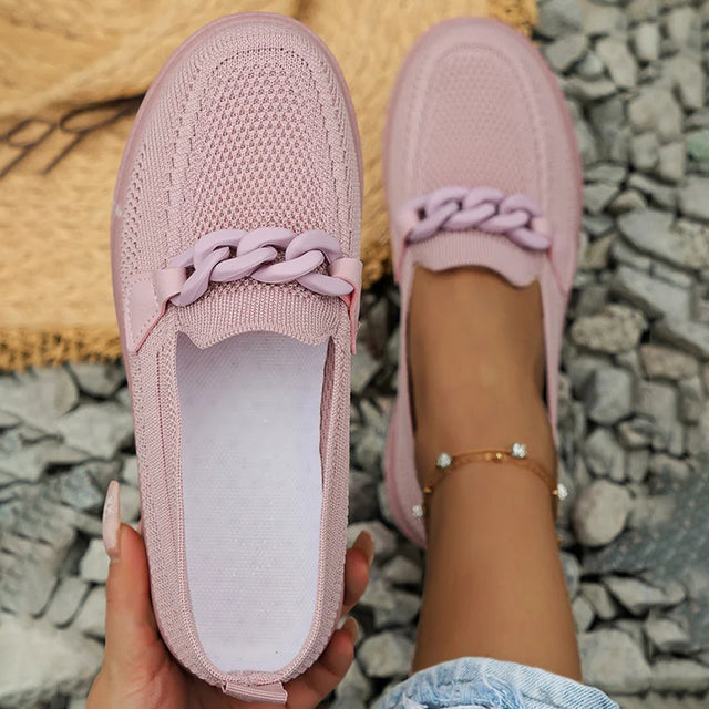 Levoire | Sneaker À Enfiler Légère Et Luxueuse Avec Détail En Chaîne Pour Femmes