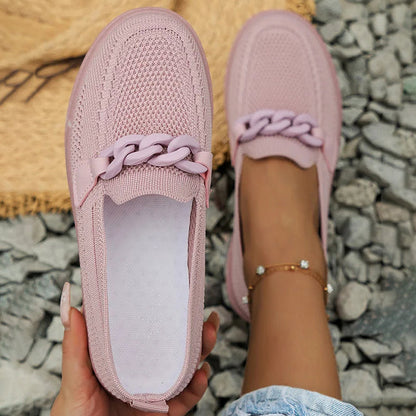 Levoire | Sneaker À Enfiler Légère Et Luxueuse Avec Détail En Chaîne Pour Femmes