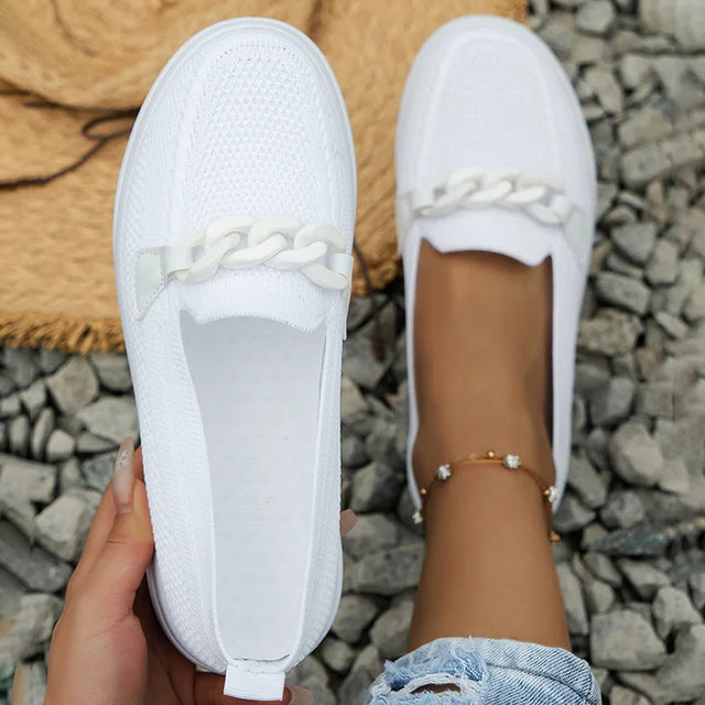 Levoire | Sneaker À Enfiler Légère Et Luxueuse Avec Détail En Chaîne Pour Femmes