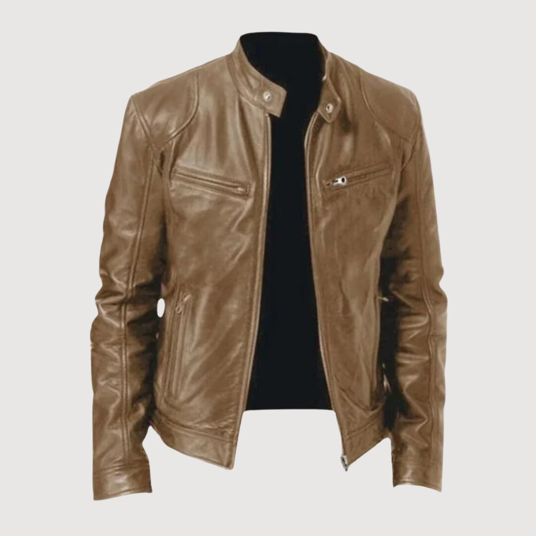 Levoire | Veste en cuir premium Khaki