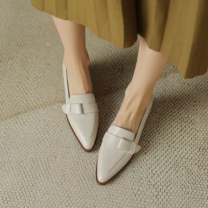 Levoire | Escarpins en cuir PU avec boucle Blanc