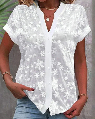 Levoire | Blouse En Dentelle Blanche