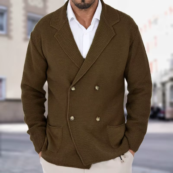 Levoire | Gilet À Deux Rangées Pour Hommes Braun