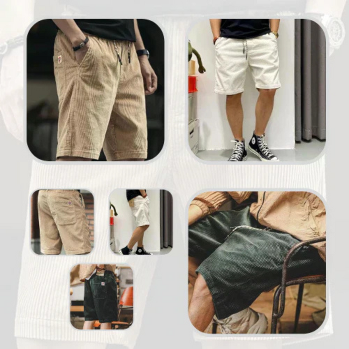 Levoire | Shorts En Velours Côtelé Pour Hommes Avec Une Ambiance Estivale Décontractée