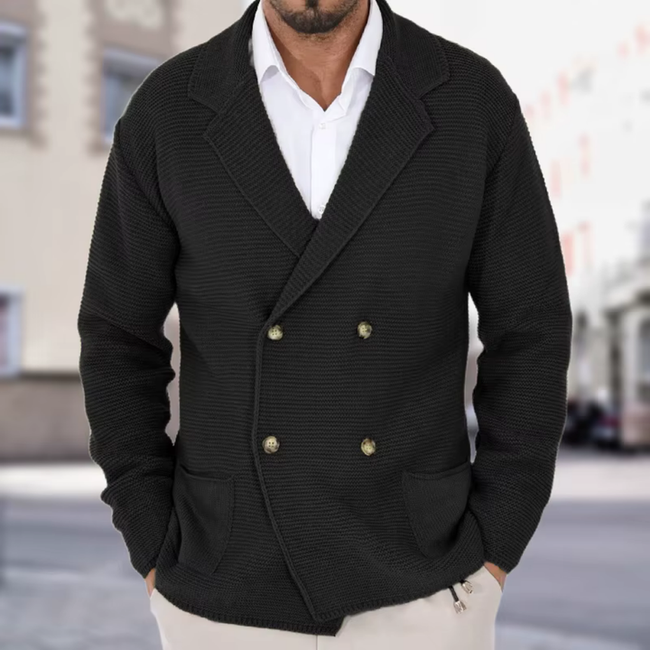 Levoire | Gilet À Deux Rangées Pour Hommes Noir