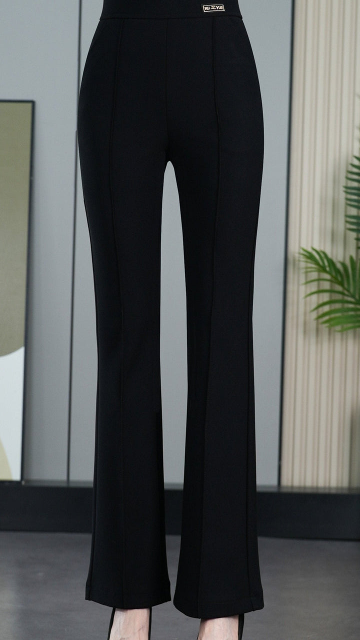 Levoire | Pantalons Flare Taille Haute Pour Bureau Et Travail Noir