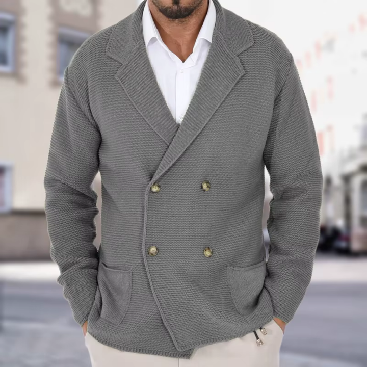 Levoire | Gilet À Deux Rangées Pour Hommes Gris