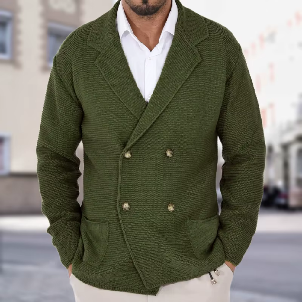 Levoire | Gilet À Deux Rangées Pour Hommes Vert