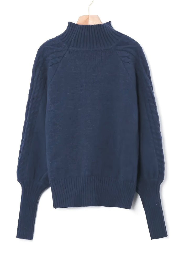 Levoire | Pull Encolure Haute Tricoté Avec Des Épaules Tombantes