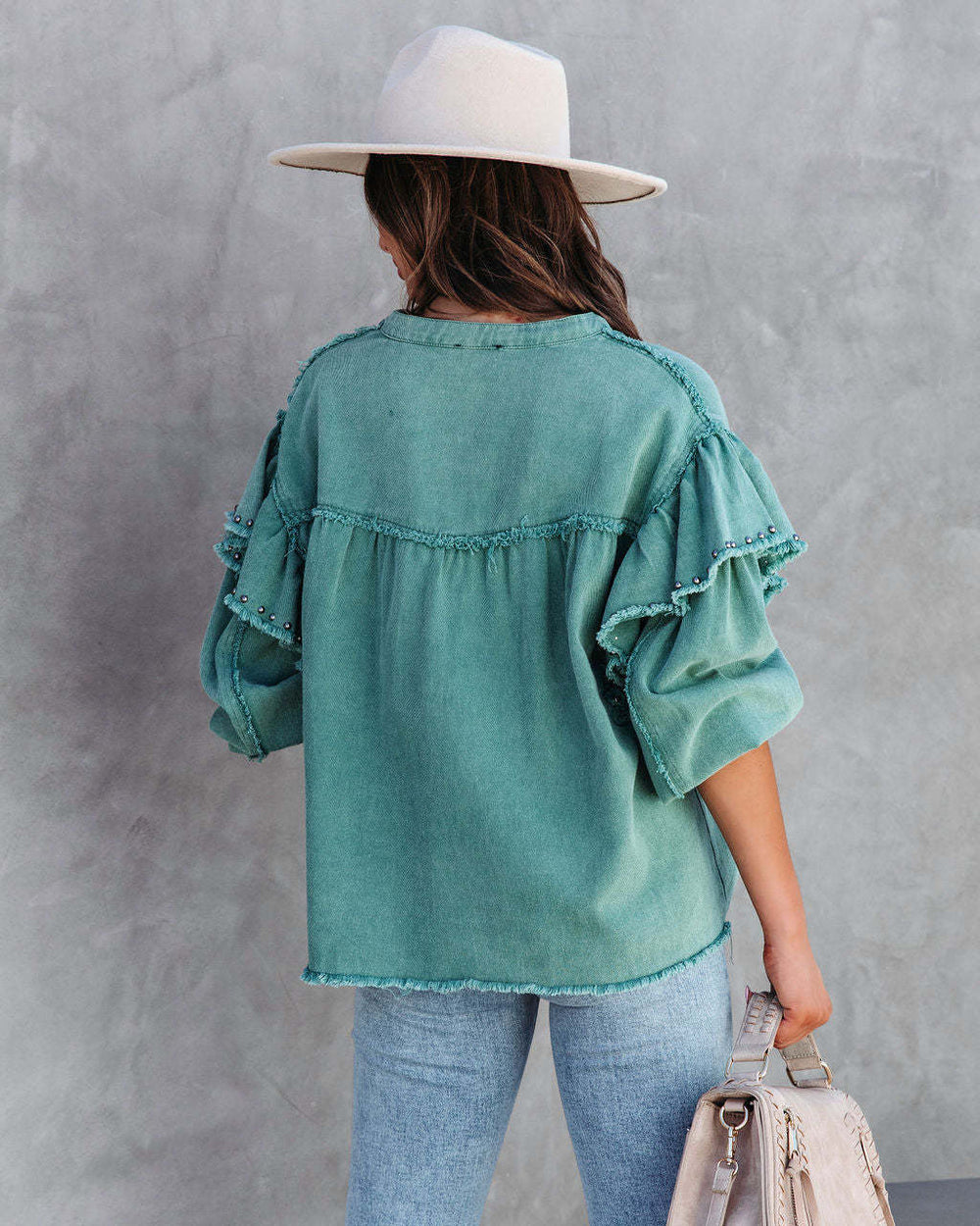 Levoire | Veste Ornée De Col Froncé Avec Manches Froncées Pour Femmes