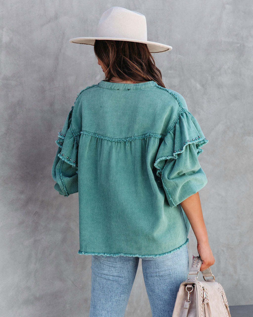 Levoire | Veste Ornée De Col Froncé Avec Manches Froncées Pour Femmes