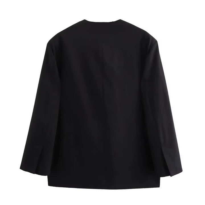 Levoire | Blazer Noir Élégant Avec Nœud