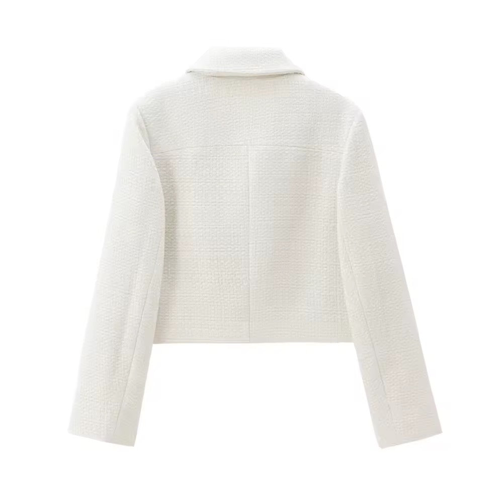 Levoire | Ensemble Élégant De Blazer Et Mini-Jupe En Blanc