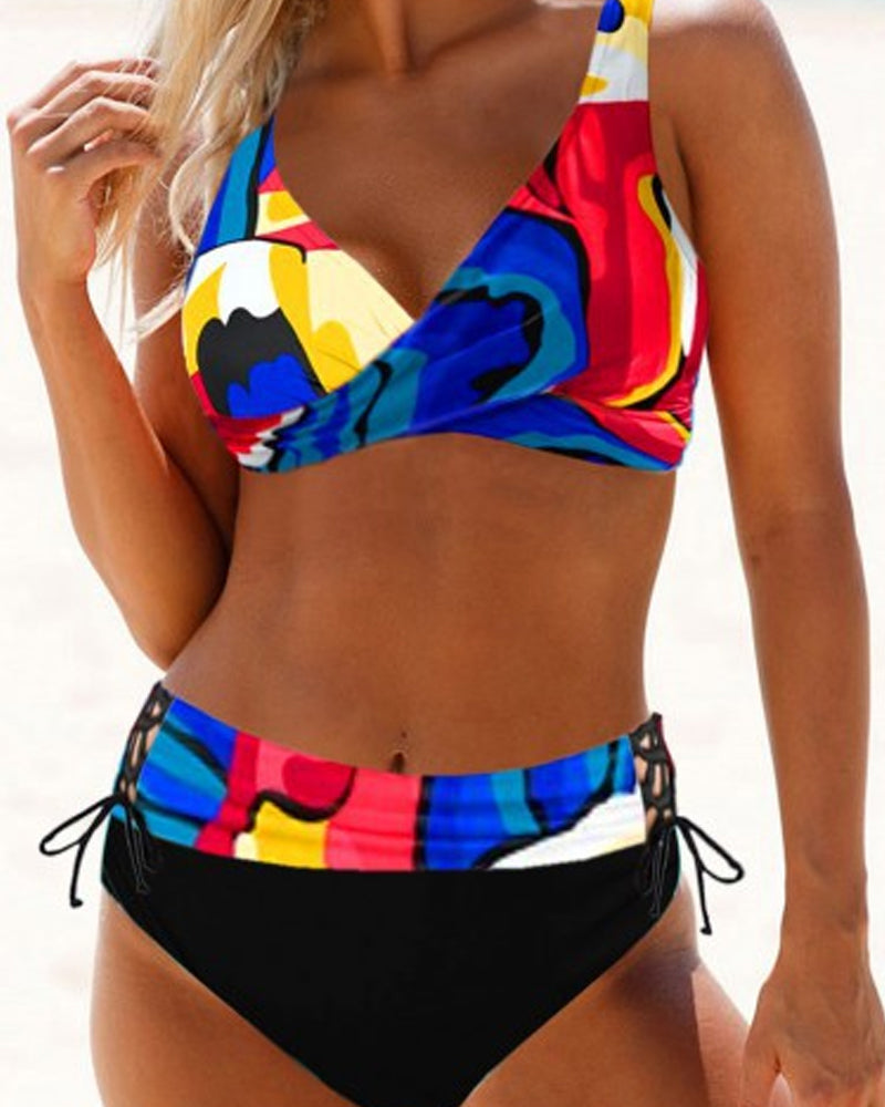 Levoire | Bikini Avec Maillot De Bain Coloré Bleu