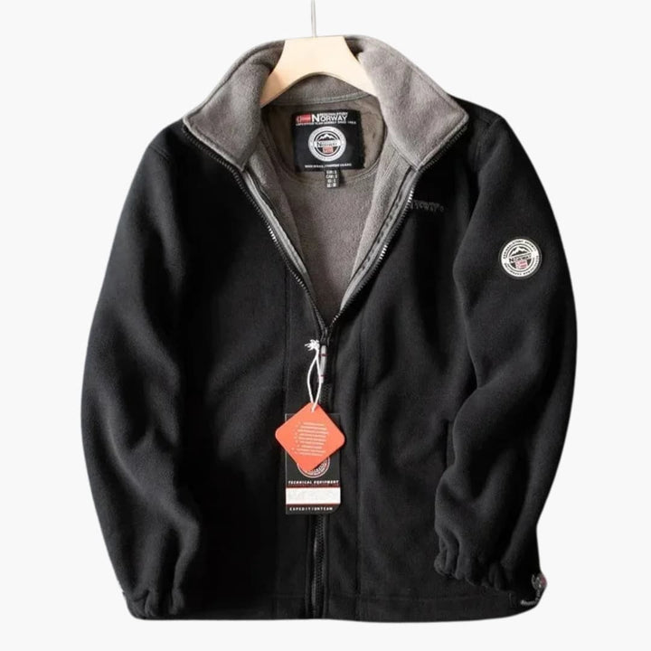 Levoire | Vêtements à manches longues en polaire plus chauds avec zip Noir