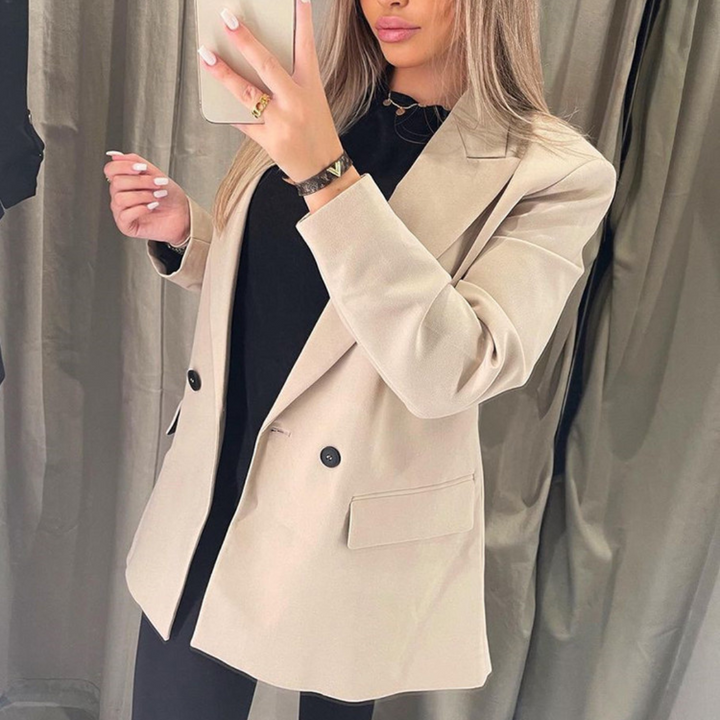 Levoire | Blazer Long Tendance Confortable Pour L'Automne Beige