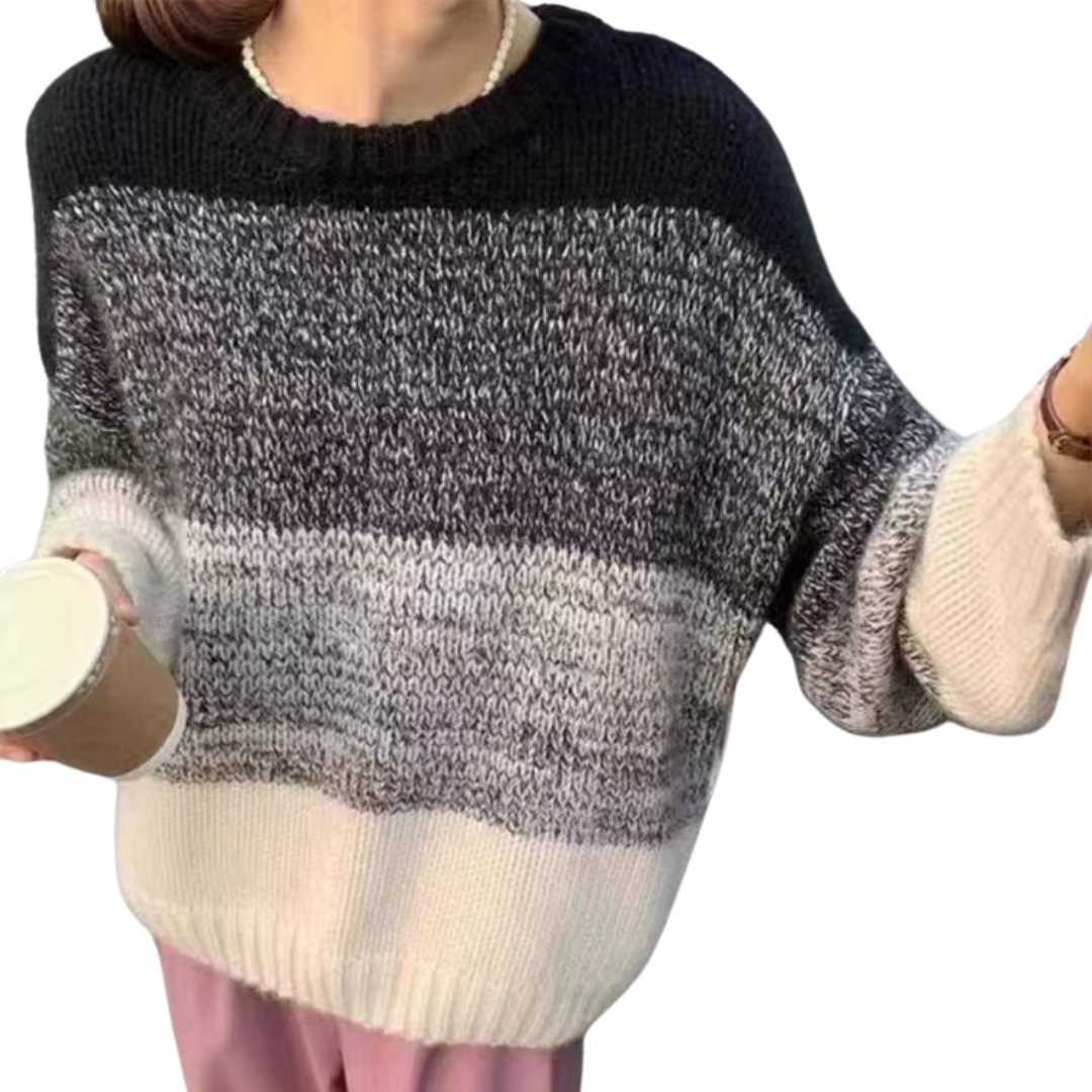 Levoire | Pull En Tricot Doux, Avec Une Couleur Grise Noir